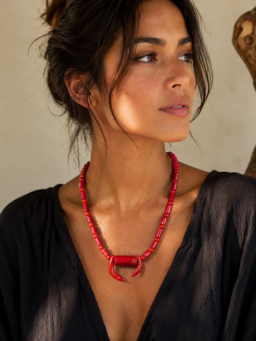 Wild Coral-Reclaimed Vintage Coral Statement Necklace – Artisan Tribal Jewelry
